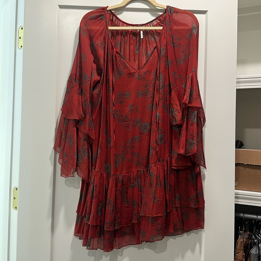 Free people Sunsetter red dress
